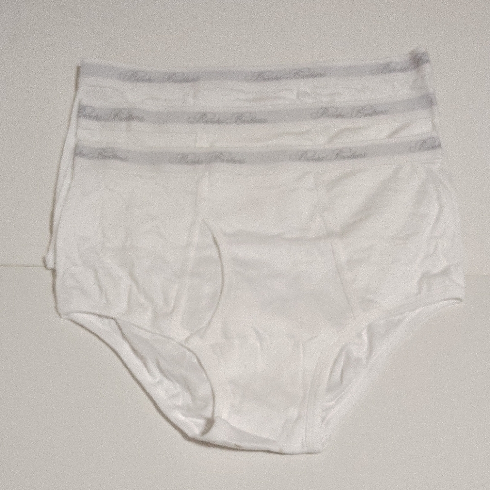 Brooks Brothers White Supima Cotton Full Rise White Briefs 3 Pack Size L